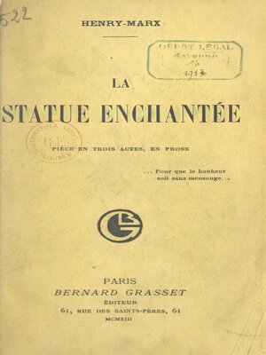 cover image of La statue enchantée